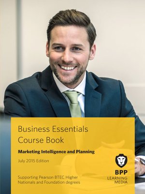 cover image of Marketing Intelligence and Planning Course Book 2015